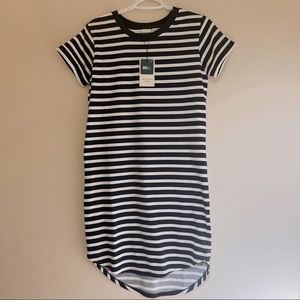 Jaqueline De Yong Striped Blue White Dress Sz. XS